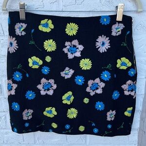 NWOT Anthropologie Endless Rose Embroidered Mini Skirt